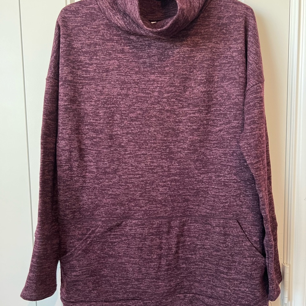 Marble Design Long Sleeve Cowl neck Sweater